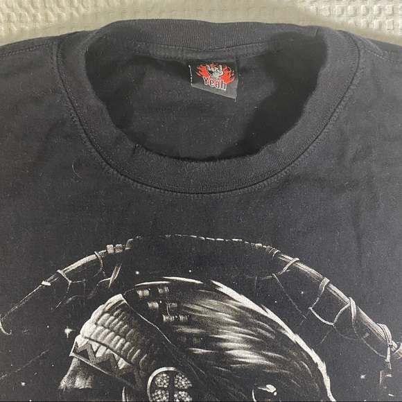 Rock Yeah Tee Shirt Double Side Chief Eagle Dream Catcher Native Natur Men Large - Picture 4 of 12